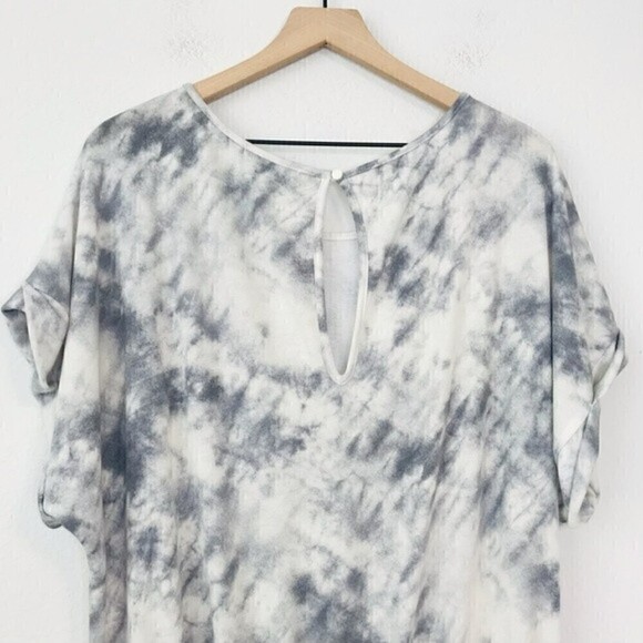 New! Gilli Tie Dye Jersey Short Sleeve Stretchy Comfy Lounging Casual Romper - Picture 5 of 16